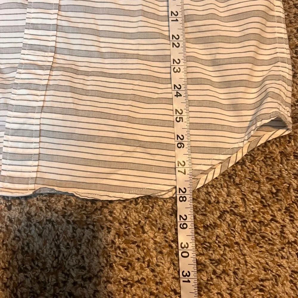 Banana Republic Custom O/B Wash Shirt Men's Grant‎ Fit Striped Medium